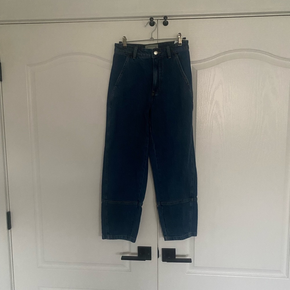 Everlane Utility Barrel Jeans in Denim Blue